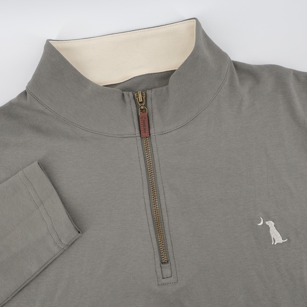 NEW Local Boy Outfitters Bentley Quarter Zip Pullover Smoke Grey Mens Large